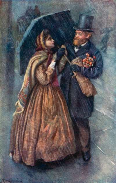 Ilustración para Buenas esposas de Louisa M. Alcott de Harold Copping